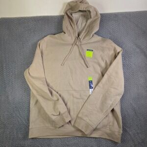 Men's Tek Gear Ultrsoft Fleece Hoodie XXL Beige Tan Pullover Warm